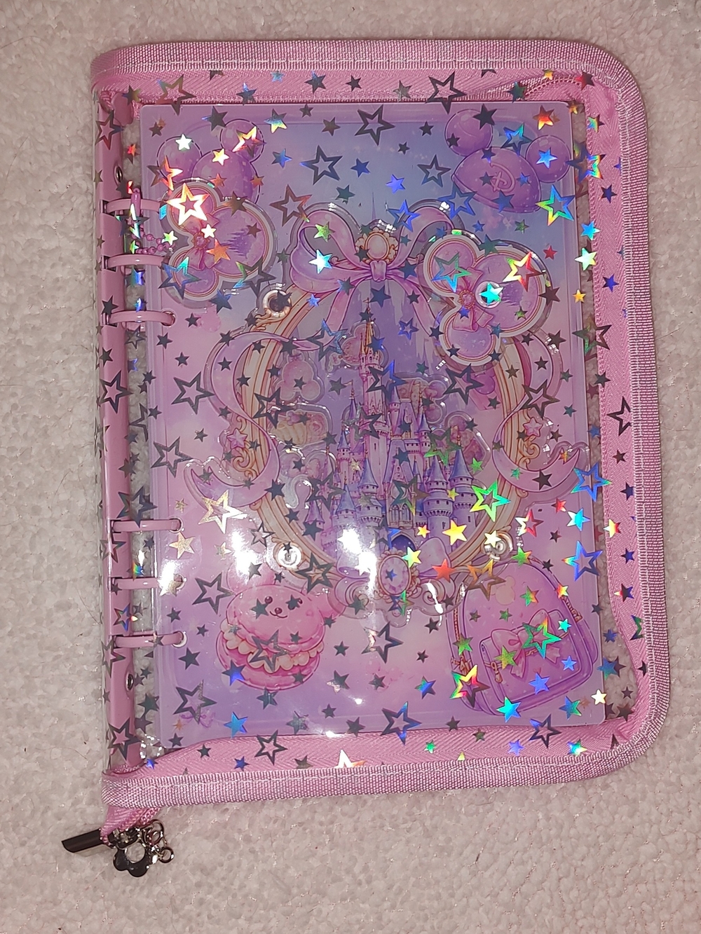 New! A5 Size Pink Disney Castle Shaker Notebook